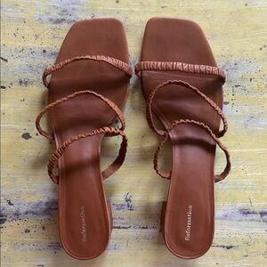 Reformation Brown Strappy Sandals